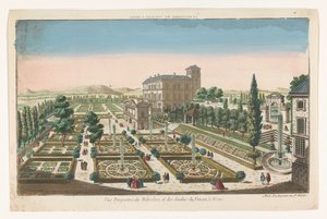 Vue des jardins du Vatican à la Cité du Vatican