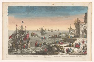 Vue du port de Caudebec à l