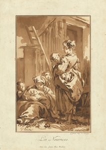 Les Nourrices - Jean François Janinet after François Boucher