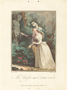Ah! Laisse-moi donc voir - Jean François Janinet after Nicolas Lavreince
