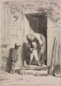 Sollicitude maternelle - Jean Francois Millet