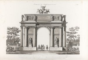 Arc de triomphe. De : Recueil des façades des principaux monuments construits à Saint-Pétersbourg, 180