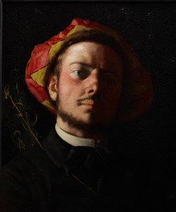 Portrait de Paul Verlaine en troubadour