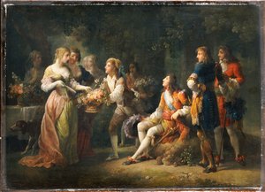 Louis XIV de France déclarant son amour pour Louise de la Vallière