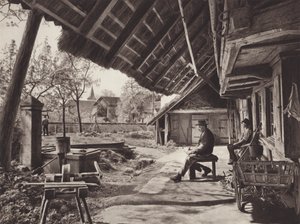 Suisse : Ferme bernoise, sous le toit en appentis - Jean Gaberell