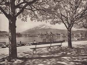 Suisse : Lucerne, avec le mont Pilatus
