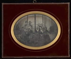 Portrait de groupe de huit membres du cercle Eynard-Lullin - Jean Gabriel Eynard