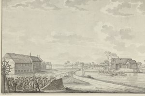 Attaque des Prussiens sous le colonel Van Borstel sur le pont de Duivendrecht, 1er octobre 1787