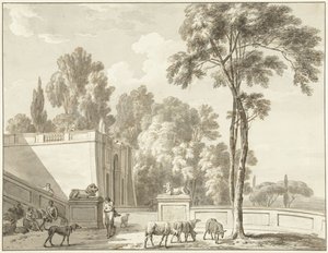 Vue des terrasses de la Villa Aldobrandini à Frascati - Jean Grandjean