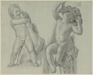 Deux études de sculptures d