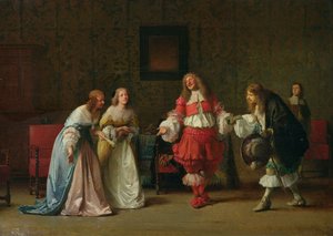 Mascarille présentant Jodelet à Cathos et Madelon, 1865 - Jean Hegesippe Vetter