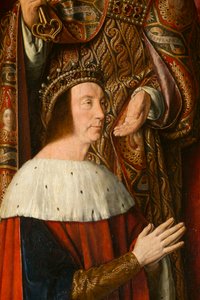 Duc Pierre II de Bourbon, (détail) Triptyque du maître de Moulins - Jean Hey