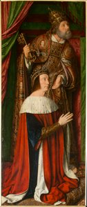 Pierre II de Bourbon avec Saint Pierre, (détail). Triptyque du maître de Moulins