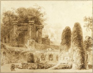 Parc romain avec fontaine, 1774