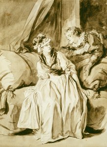La lettre ou La conversation espagnole - Jean Honore Fragonard