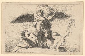 Ange tenant une palme et une couronne - Jean Honoré Fragonard after Annibale Carracci