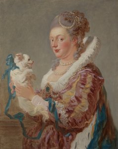 Une femme avec un chien - Jean Honore Fragonard