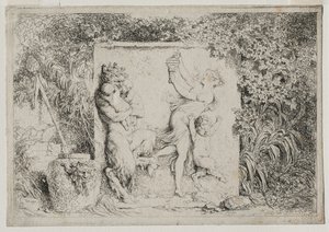 Bacchanales : La danse du satyre - Jean Honore Fragonard