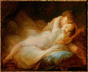 Érotique : "le moment désiré" ou "amoureux heureux" - Jean Honore Fragonard