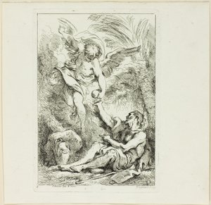 Saint ermite dans le désert