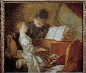La leçon de musique - Jean Honore Fragonard