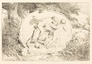Nymphe à califourchon sur un satyre - Jean Honore Fragonard