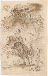 Orlando et Angélique arrivent au camp de Charlemagne - Jean Honore Fragonard
