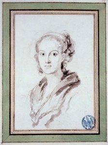 Portrait de Marguerite Gérard (dessin à la lavis par Jean Honoré Fragonard) - Jean Honore Fragonard