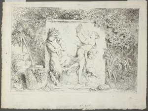 Famille des satyres, des Bacchanales, ou jeux des satyres - Jean Honore Fragonard