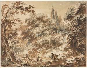 Scène dans un parc - Jean Honore Fragonard