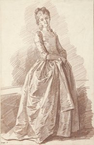 Jeune femme debout, regardant - Jean Honore Fragonard