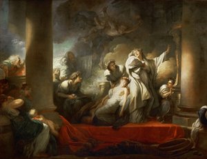 Le Grand Prêtre Coresus se sacrifiant pour sauver Callirhoé - Jean Honore Fragonard