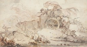 La Charrette arrêtée, 1759 - Jean Honore Fragonard