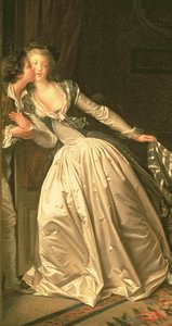 Le baiser volé, vers 1788 (détail) - Jean Honore Fragonard