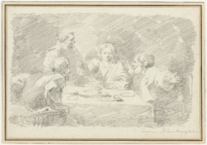 Le Souper à Emmaüs - Jean Honore Fragonard