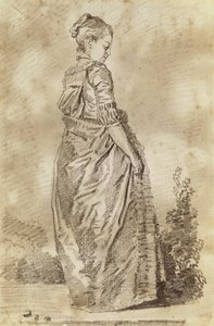 Jeune femme marchant
