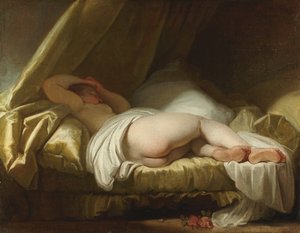 Jeune fille dormant - Jean Honore Fragonard