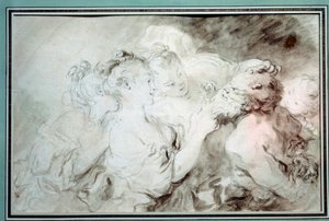 Jeunes filles luttant avec un satyre