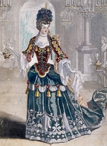 Portrait de Mademoiselle Desmatins, musicienne à l