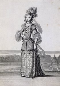 Costumes de ballet féminin, gravure de Jean Berain l