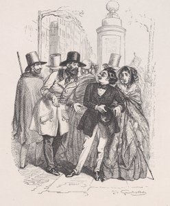 On pourrait vous blâmer pendant trois ans si vous faisiez tomber leur chapeau. de la Petite M..., 1843 - Jean Ignace Isidore Gérard