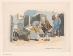 Le baron est emmené par un fossoyeur et la Mort (Voyage pour l