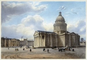 Le Panthéon - dans « Promenade dans Paris et ses environs », dessiné par Jacottet et Benoist, vers 1840 - Jean Jacottet