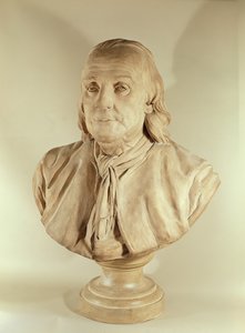 Buste de Benjamin Franklin (terre cuite)