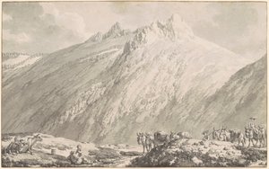 Le col du Grimsel - Jean Jacques Francois Le Barbier