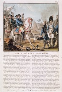 La Prise de Berg-op-Zoom, Pays-Bas, 1747, gravé par Jean Baptiste Morret, 1787 - Jean Jacques Francois Le Barbier