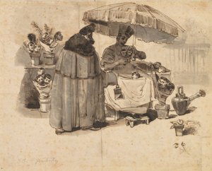 Étude pour "Au Bouquet de persil" - Jean Jacques Grandville