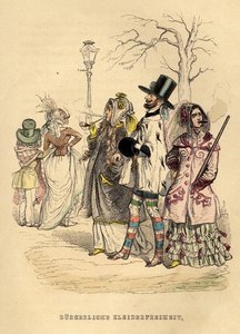 Liberté vestimentaire des femmes, années 1840 - Jean Jacques Grandville