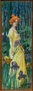 La Femme avec iris - Jean Jacques Waltz