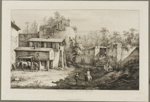Paysage avec cavalier et forgeron - Jean Jacques de Boissieu